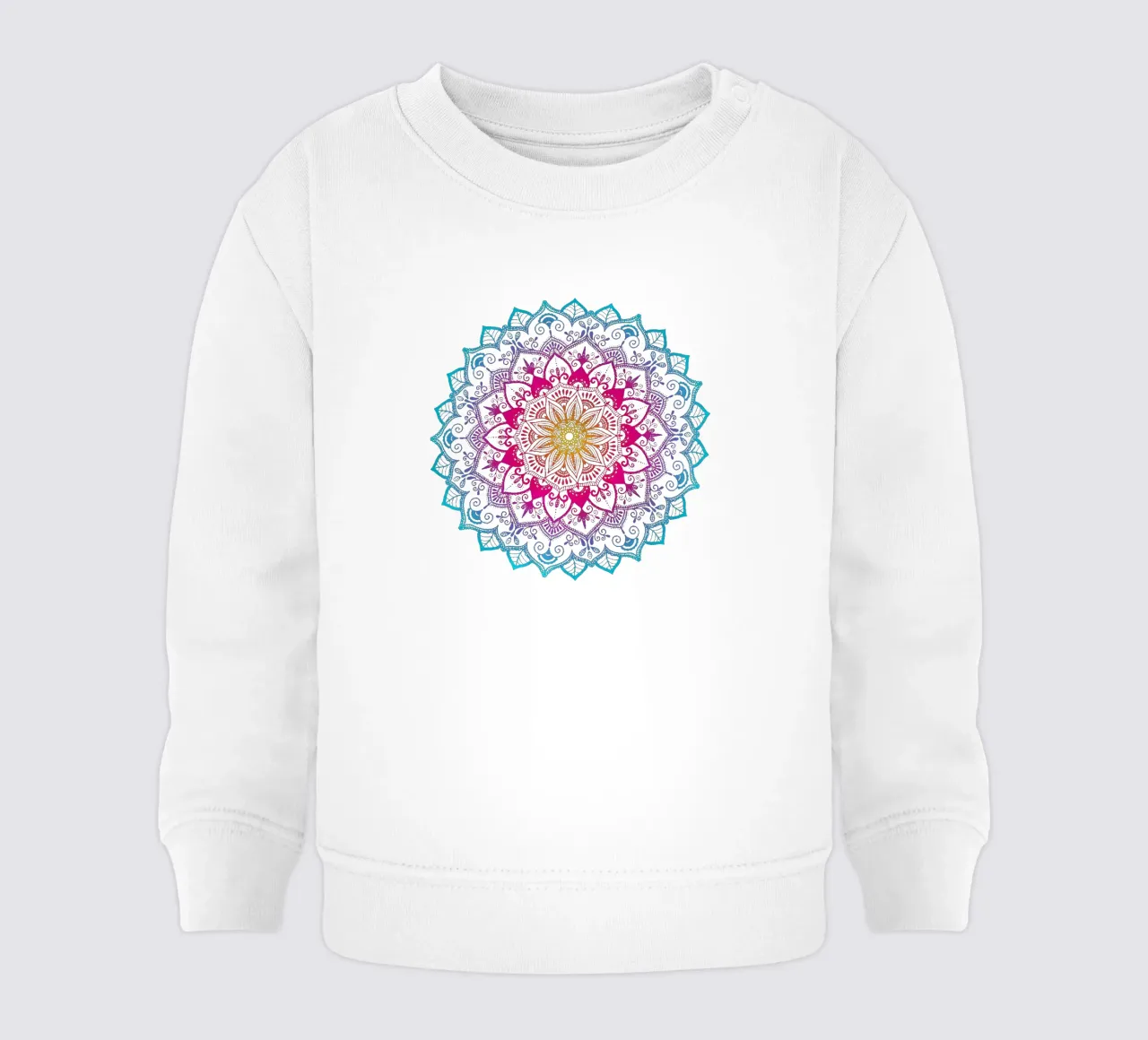 Mandala con i colori dell'arcobaleno felpa neonato da CalliLetters