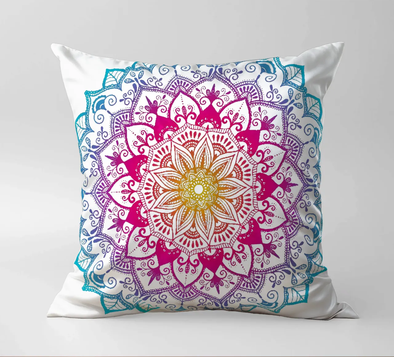 Mandala con i colori dell'arcobaleno cuscino da CalliLetters