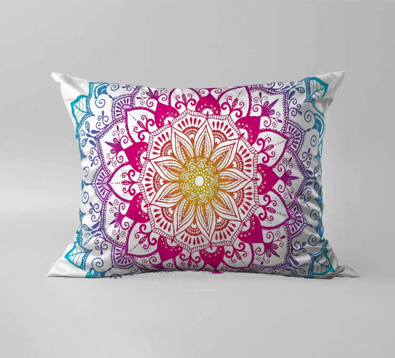 Mandala con i colori dell'arcobaleno cuscino da CalliLetters