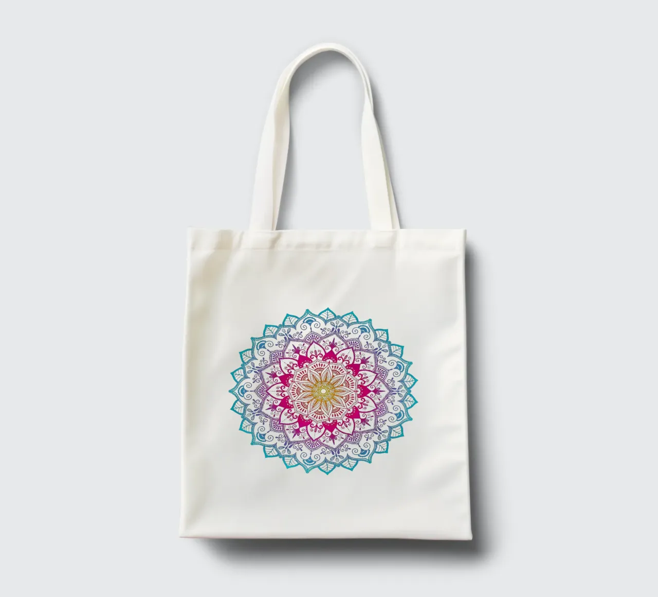 Mandala con i colori dell'arcobaleno borsa in juta da CalliLetters