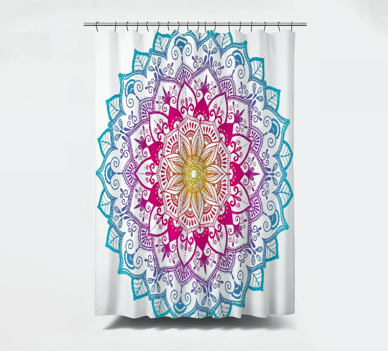 Mandala con i colori dell'arcobaleno tenda da doccia da CalliLetters