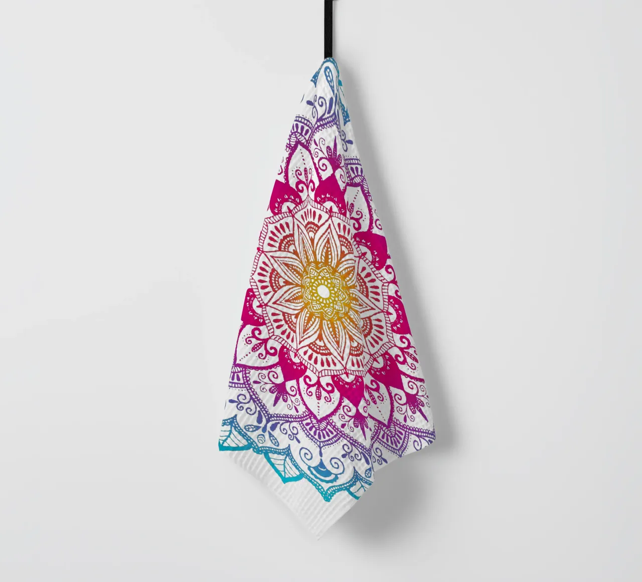 Mandala con i colori dell'arcobaleno canovaccio da cucina da CalliLetters