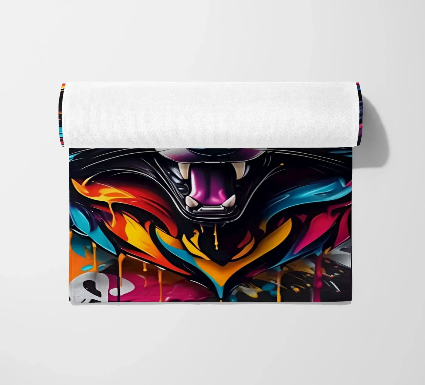 Aggressive fox, graffiti telo mare da MakArena