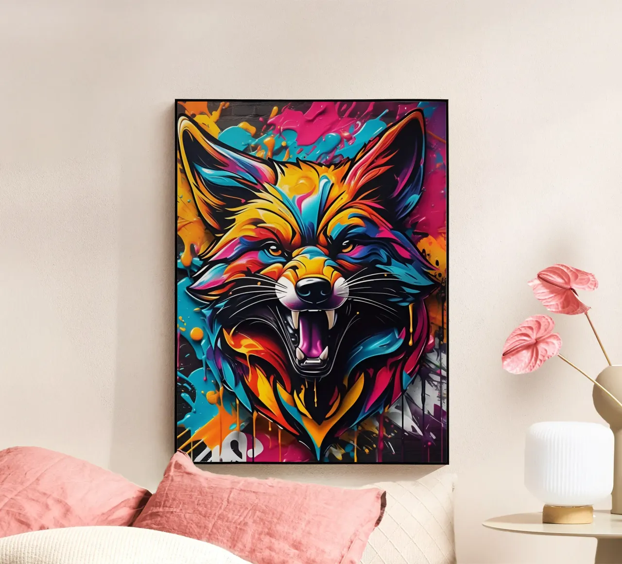 Aggressive fox, graffiti plexiglass da MakArena