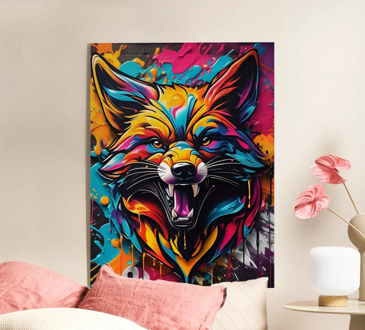 Aggressive fox, graffiti plexiglass da MakArena