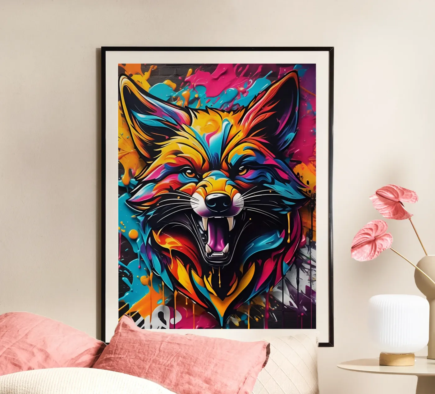 Aggressive fox, graffiti poster da MakArena