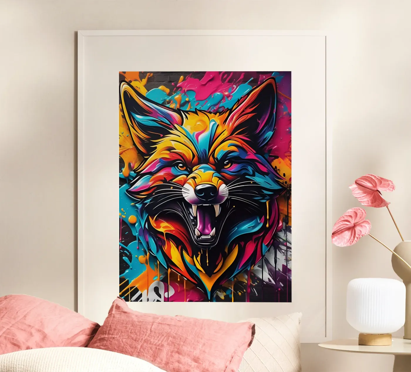 Aggressive fox, graffiti poster da MakArena