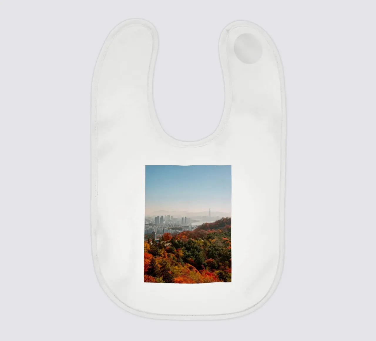 Vue d'automne de Séoul, Corée du Sud bavoir de mbgraphx2