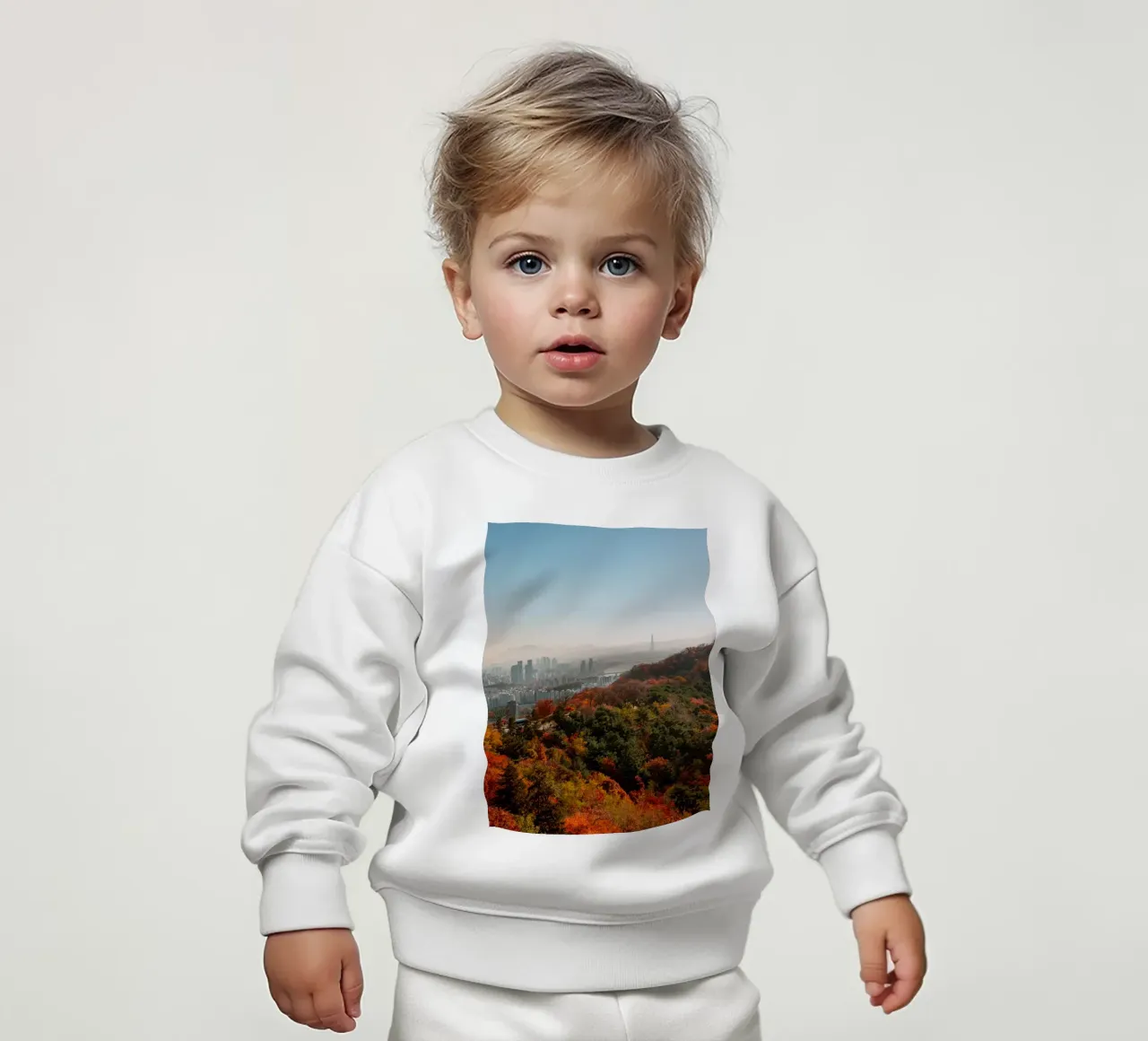 Skyline autunnale di Seul, Corea del Sud felpa neonato da mbgraphx2