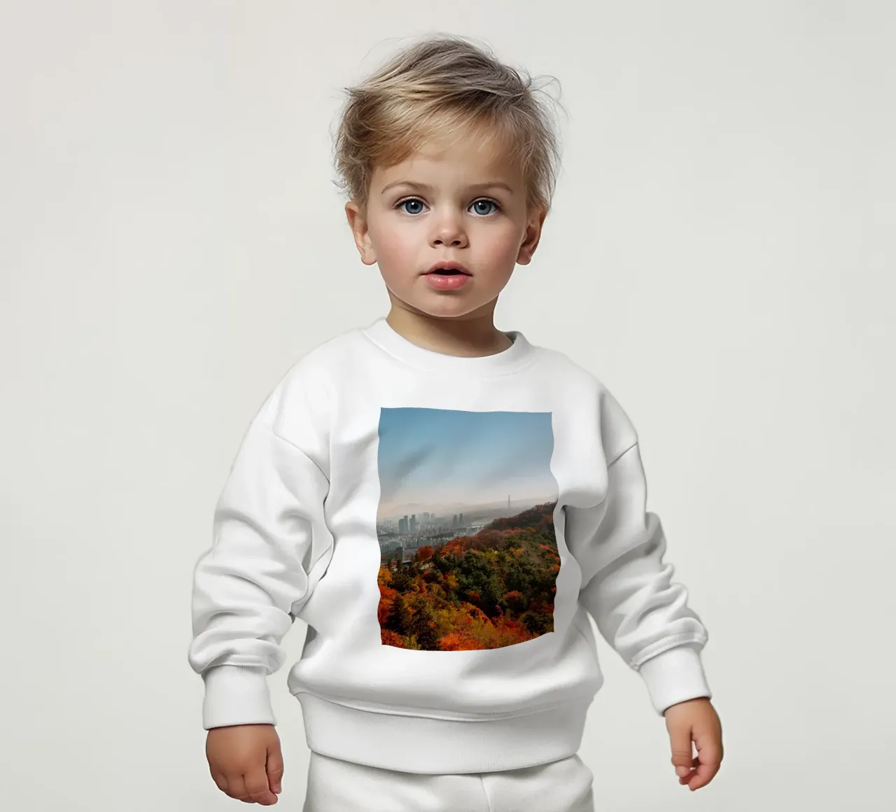 Skyline autunnale di Seul, Corea del Sud felpa neonato da mbgraphx2