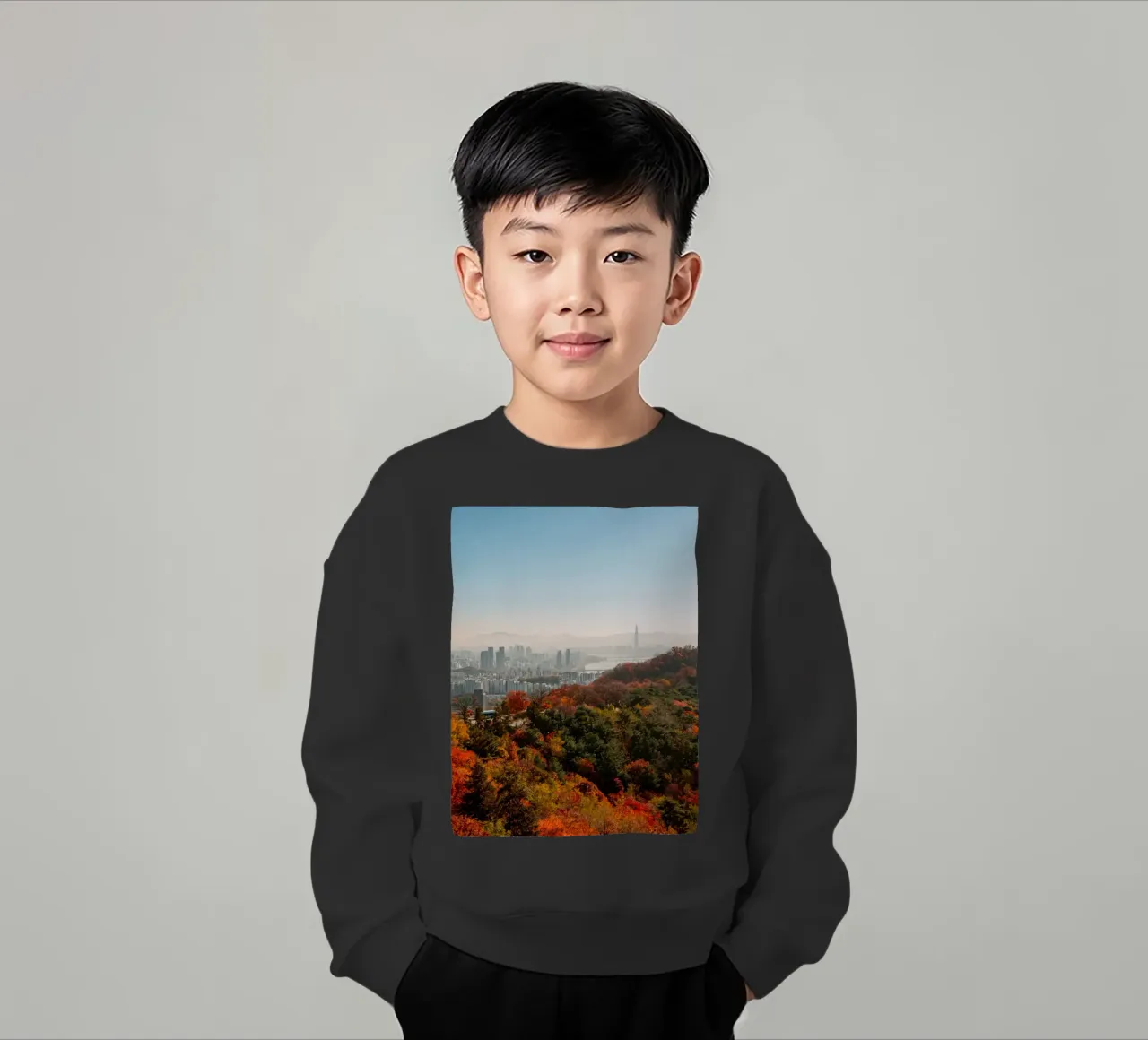 Skyline autunnale di Seul, Corea del Sud felpa bambino da mbgraphx2