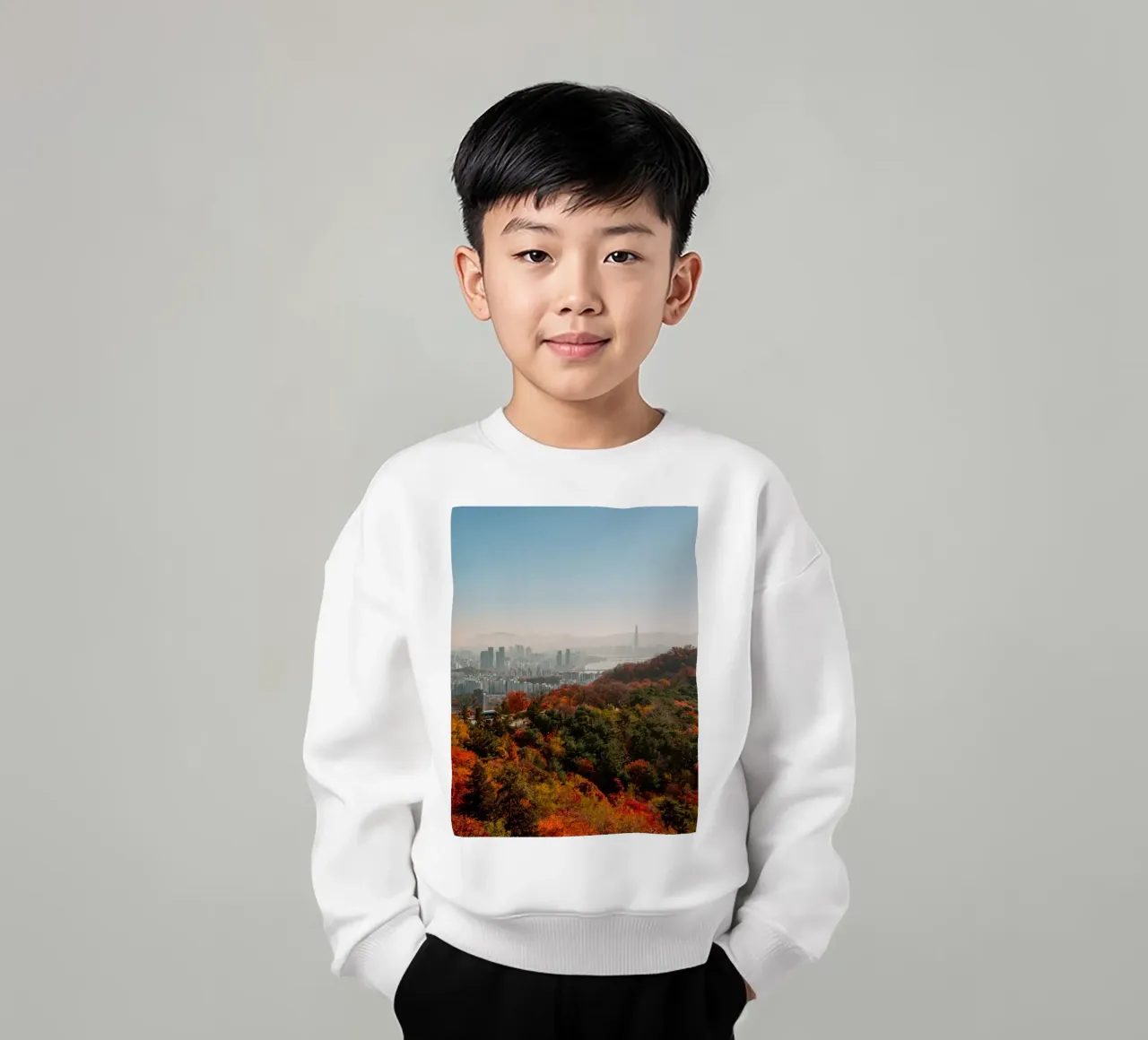 Skyline autunnale di Seul, Corea del Sud felpa bambino da mbgraphx2