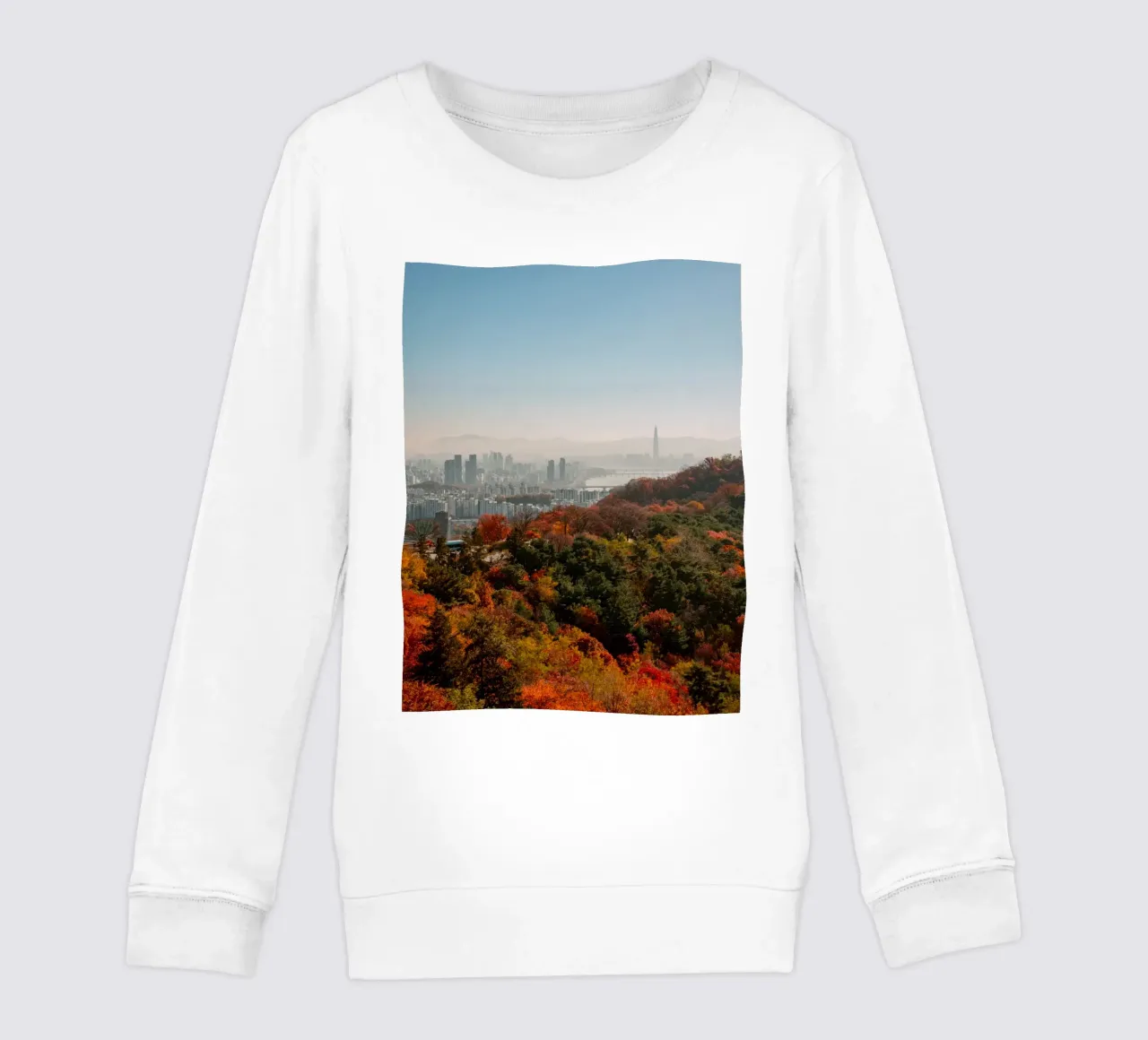 Skyline autunnale di Seul, Corea del Sud felpa bambino da mbgraphx2