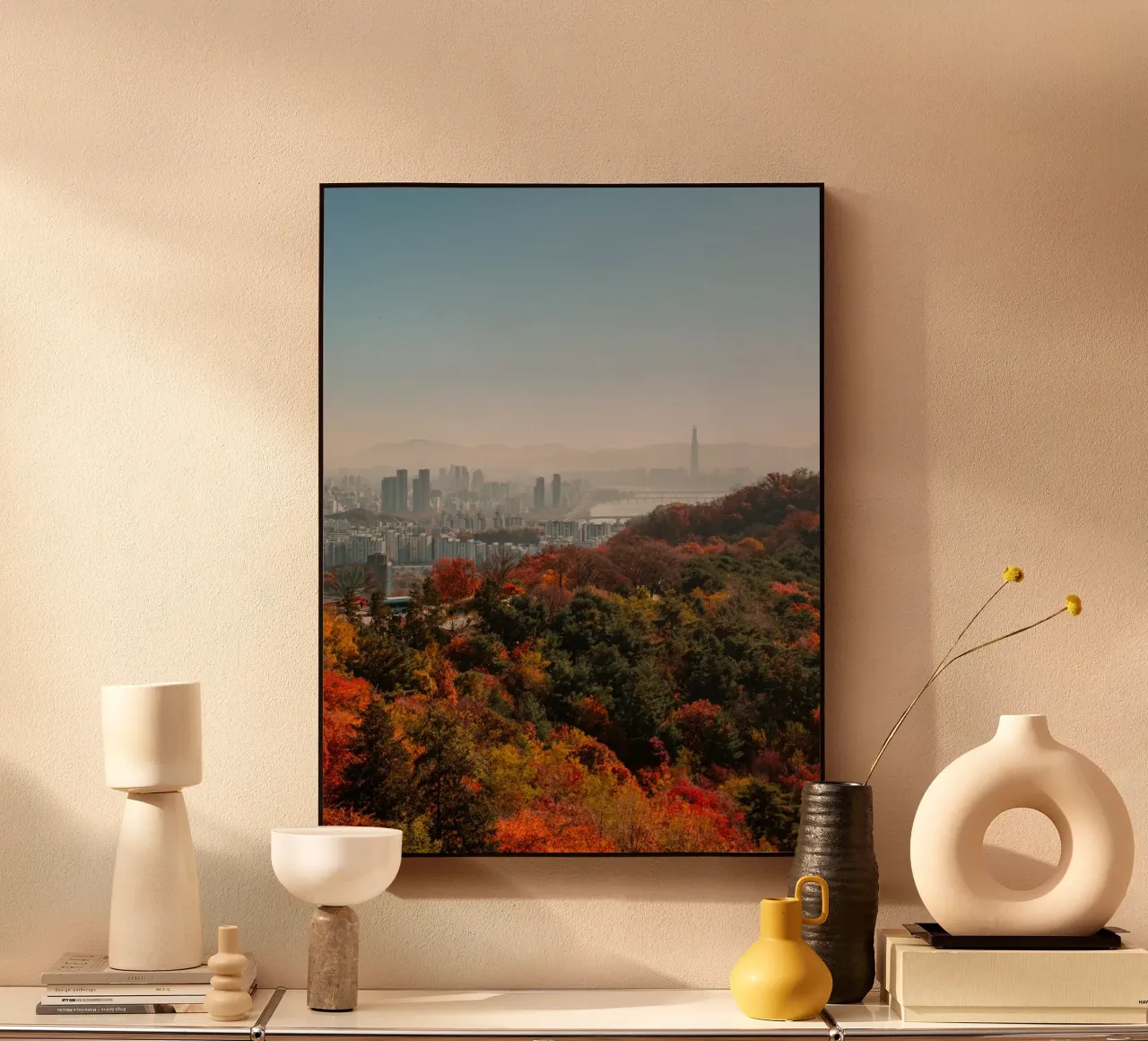 Skyline autunnale di Seul, Corea del Sud plexiglass da mbgraphx2