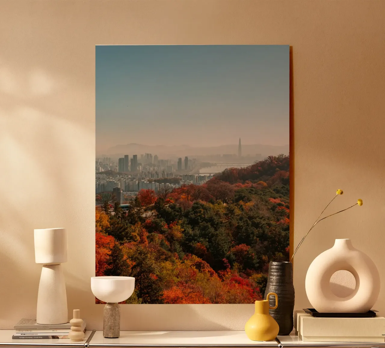 Skyline autunnale di Seul, Corea del Sud plexiglass da mbgraphx2