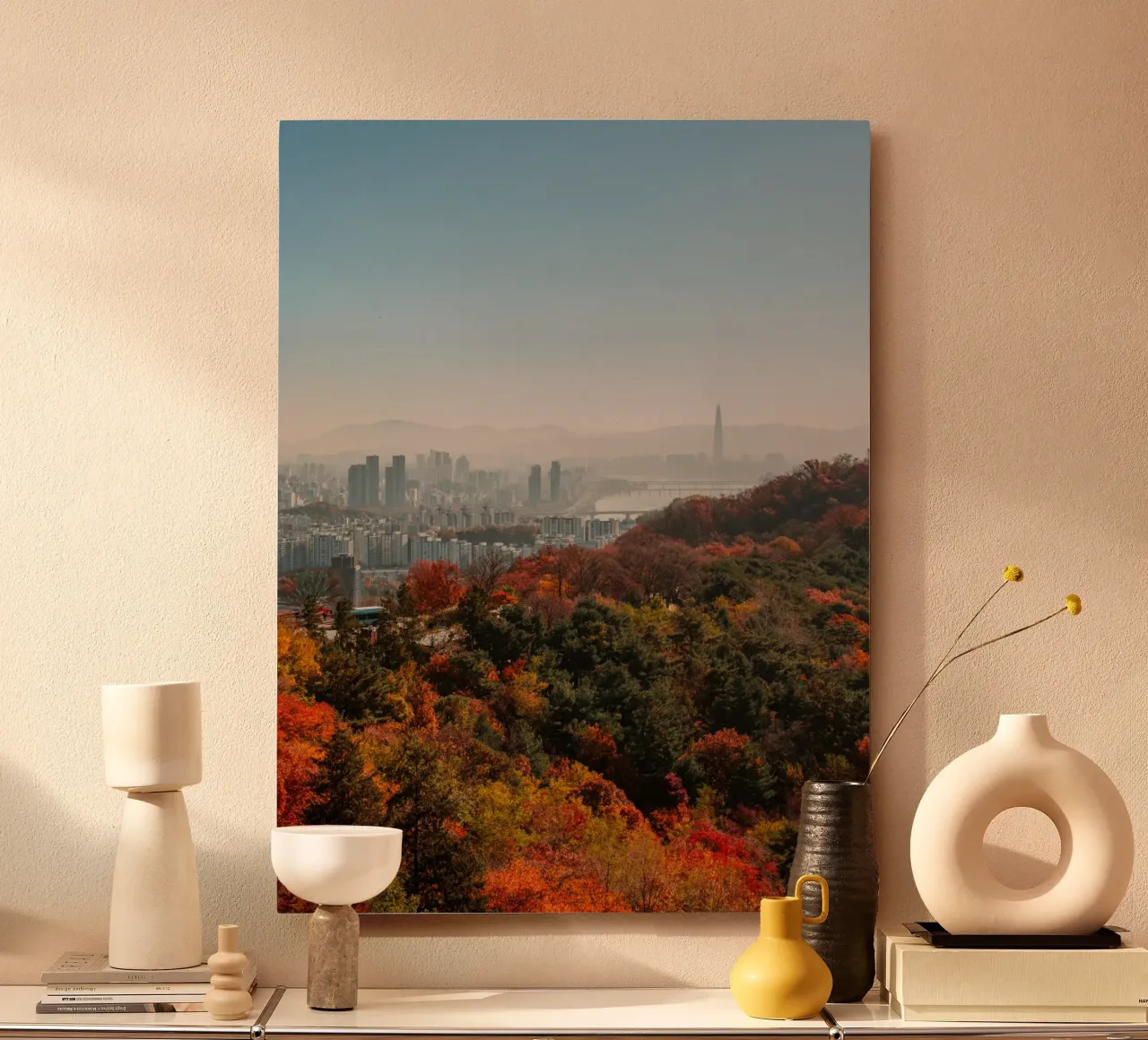 Skyline autunnale di Seul, Corea del Sud pannello forex da mbgraphx2