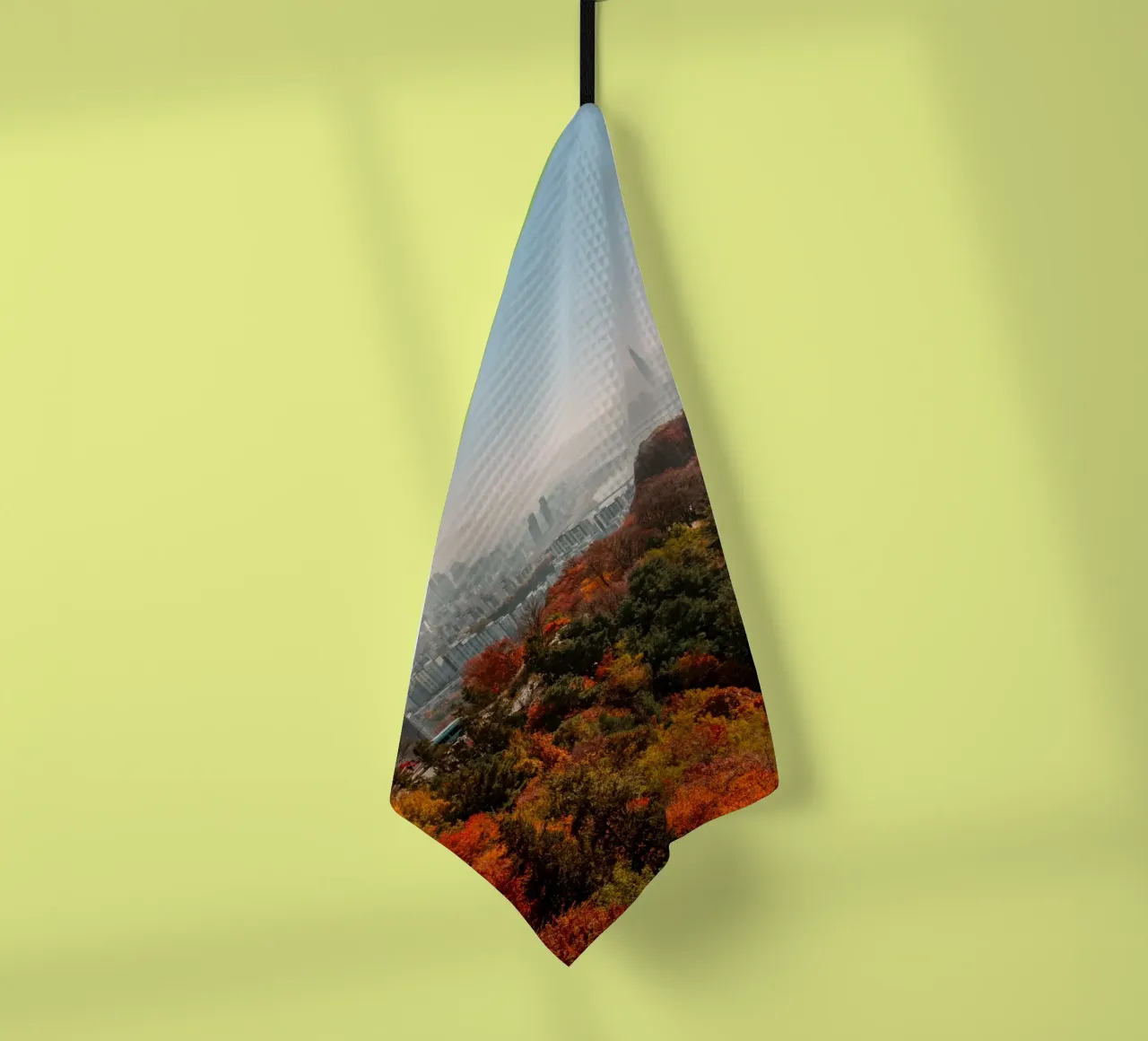 Vue d'automne de Séoul, Corée du Sud torchon de mbgraphx2