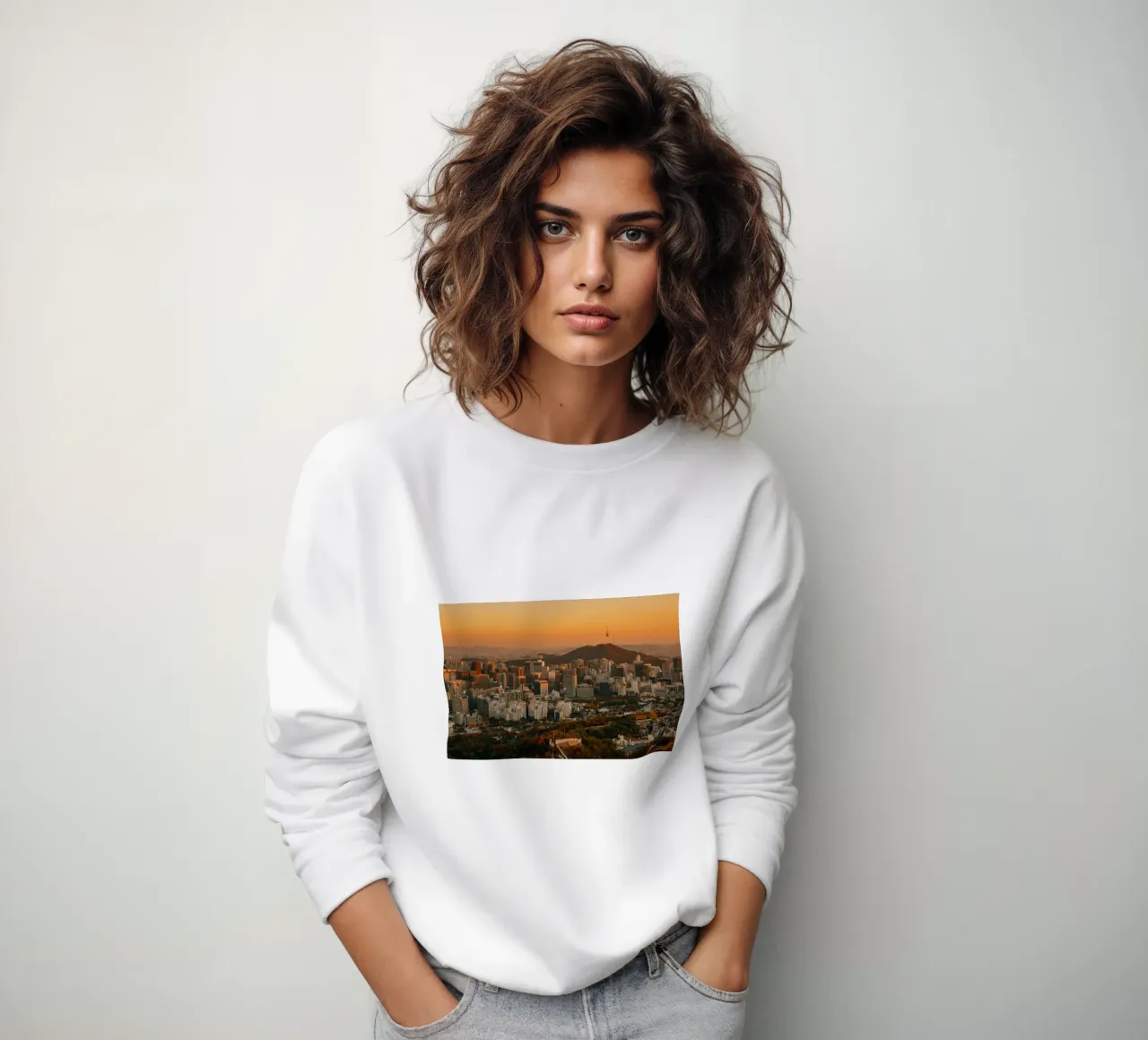 Seoul City Sunset, South Korea sweatshirt by mbgraphx2
