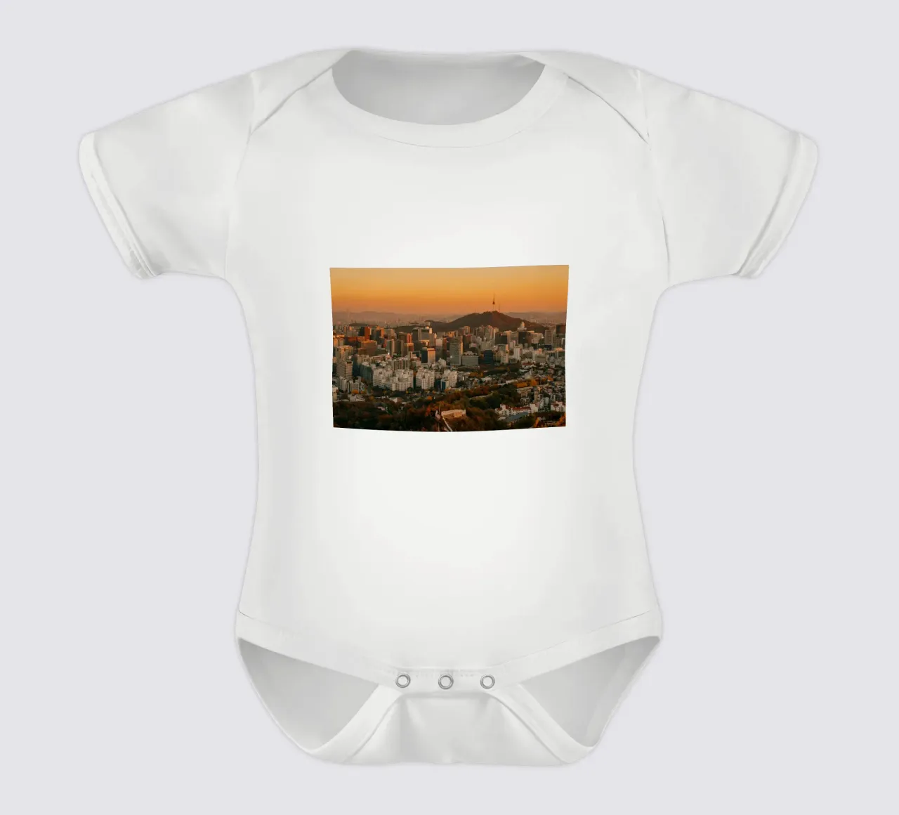 Tramonto a Seul, Corea del Sud body neonato maniche corte da mbgraphx2