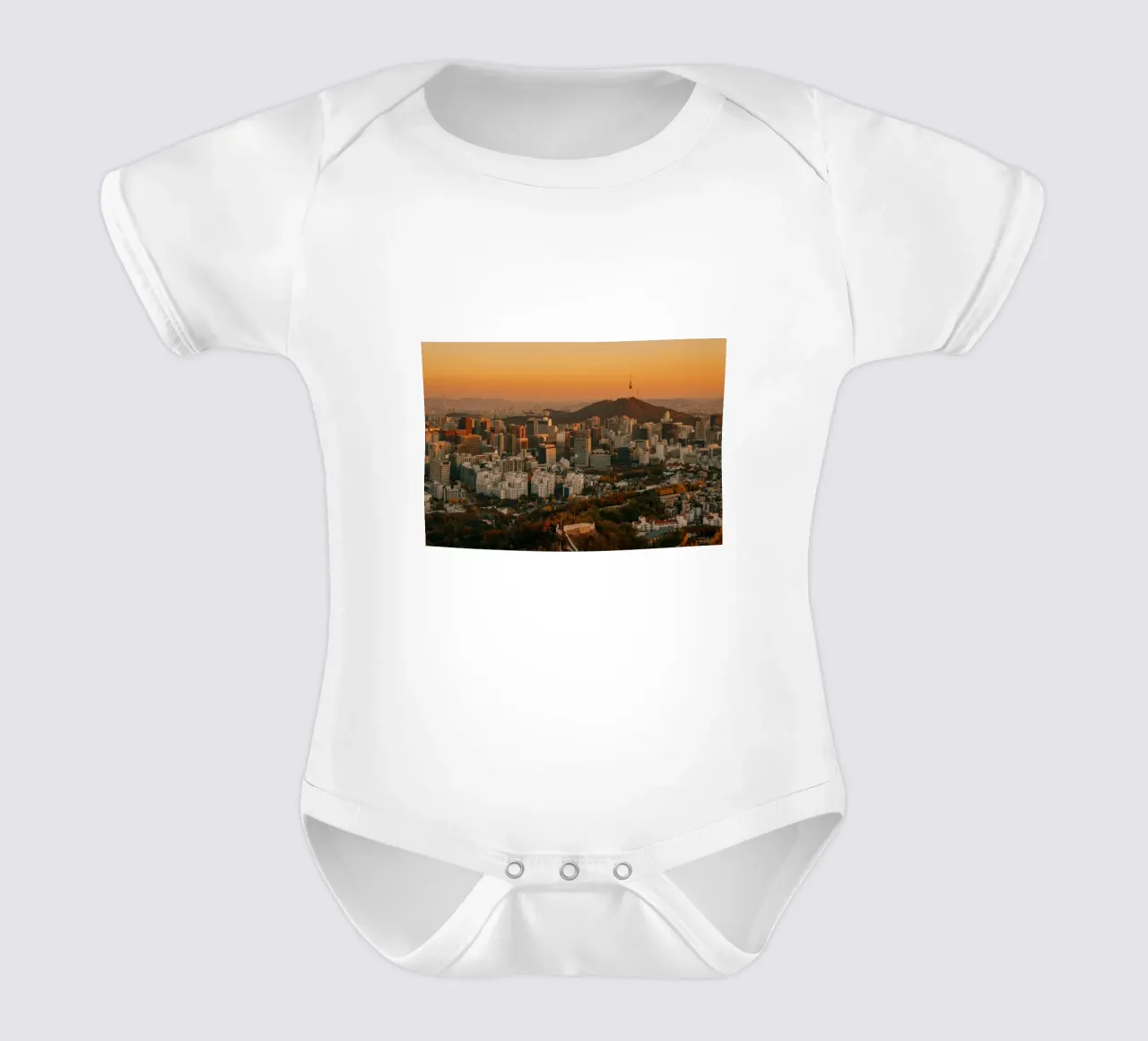 Tramonto a Seul, Corea del Sud body neonato maniche corte da mbgraphx2