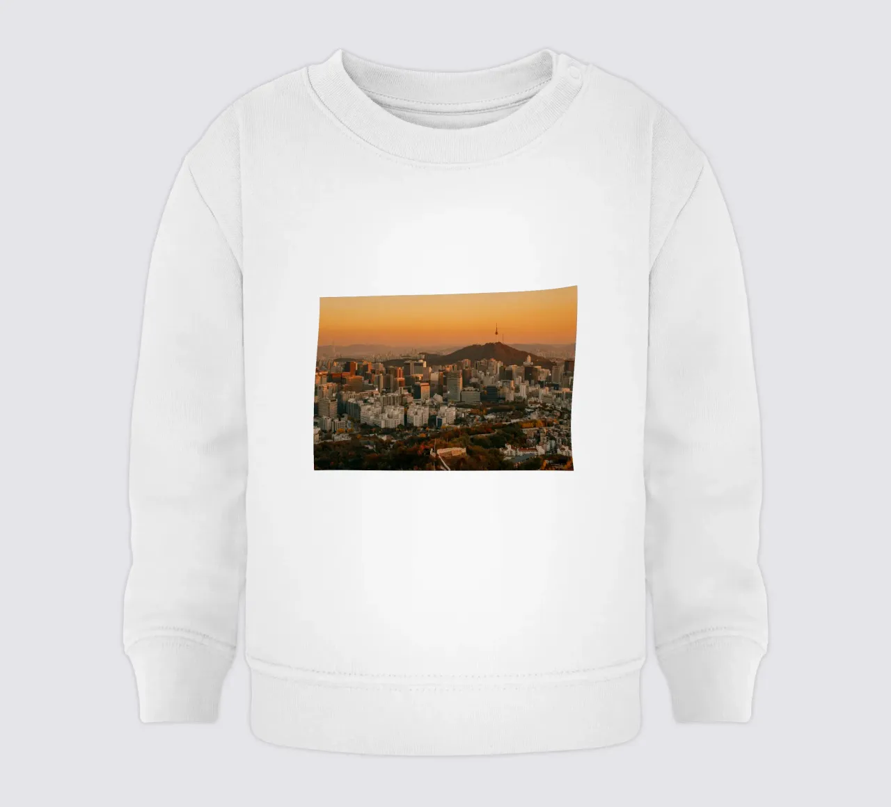 Tramonto a Seul, Corea del Sud felpa neonato da mbgraphx2