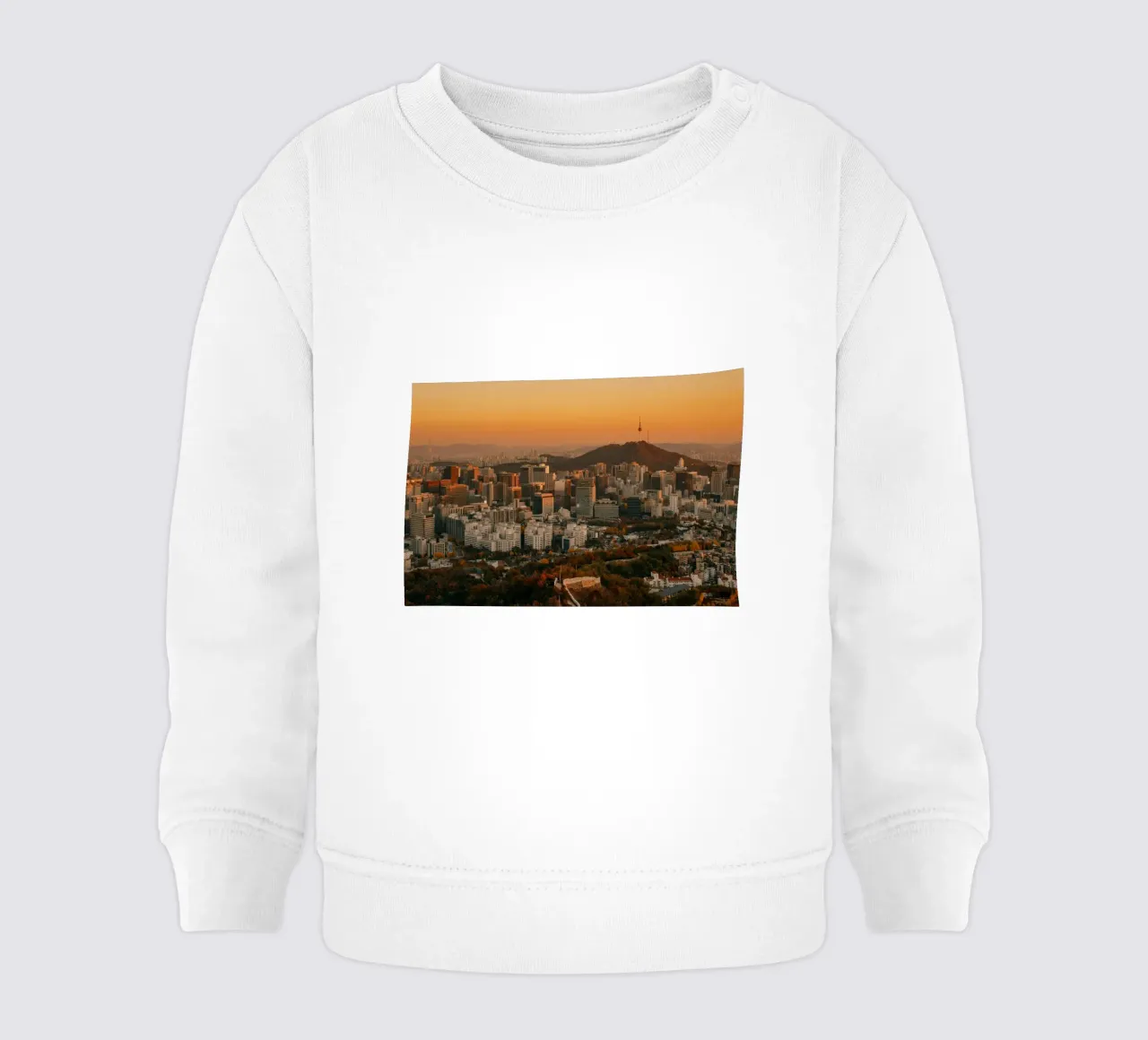 Tramonto a Seul, Corea del Sud felpa neonato da mbgraphx2