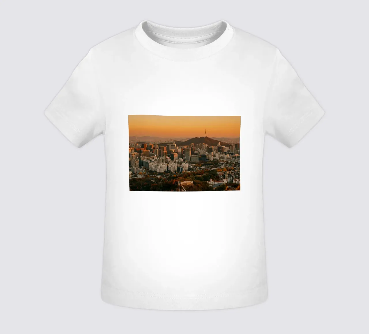 Tramonto a Seul, Corea del Sud maglietta neonato da mbgraphx2