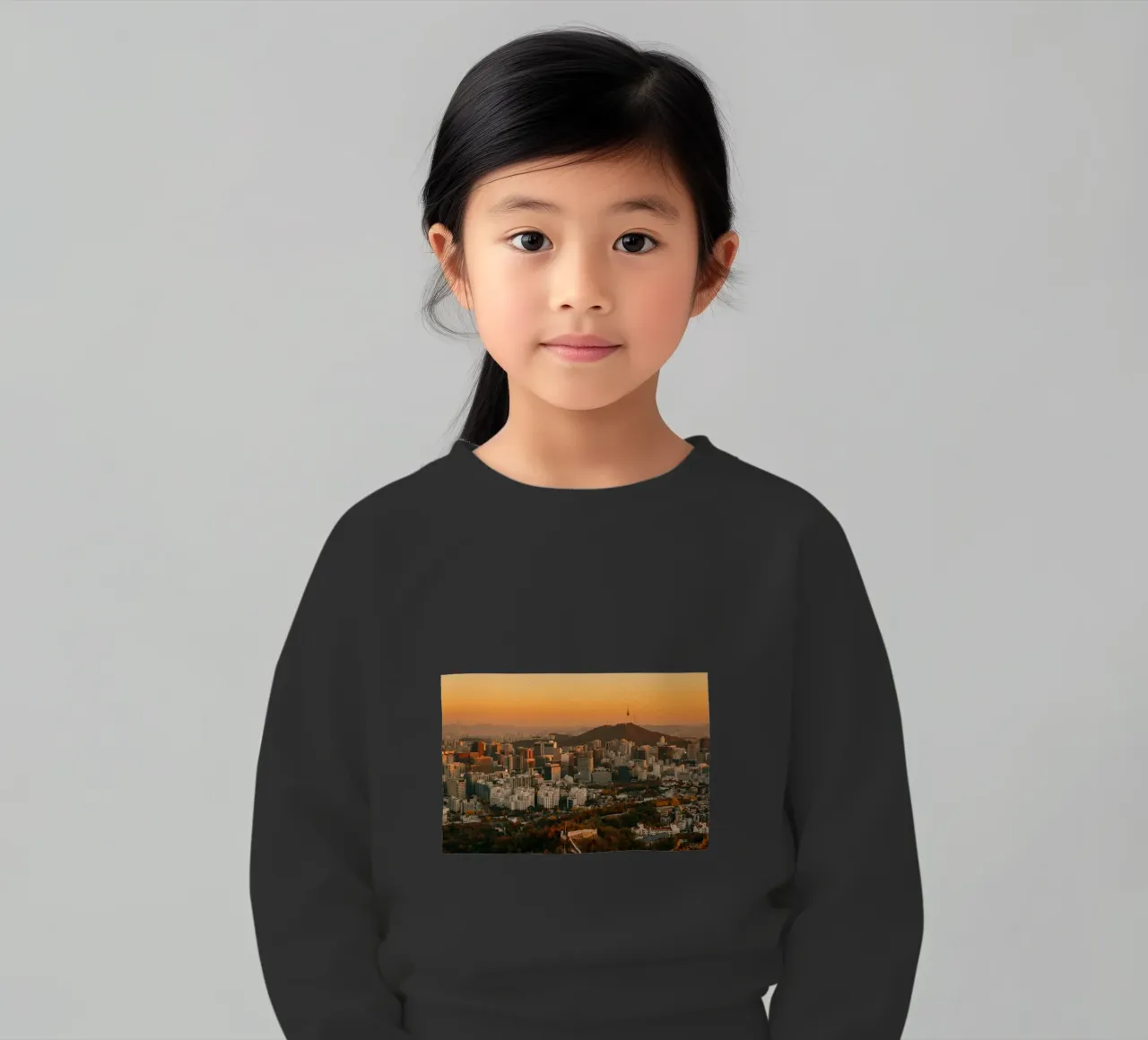 Tramonto a Seul, Corea del Sud felpa bambino da mbgraphx2