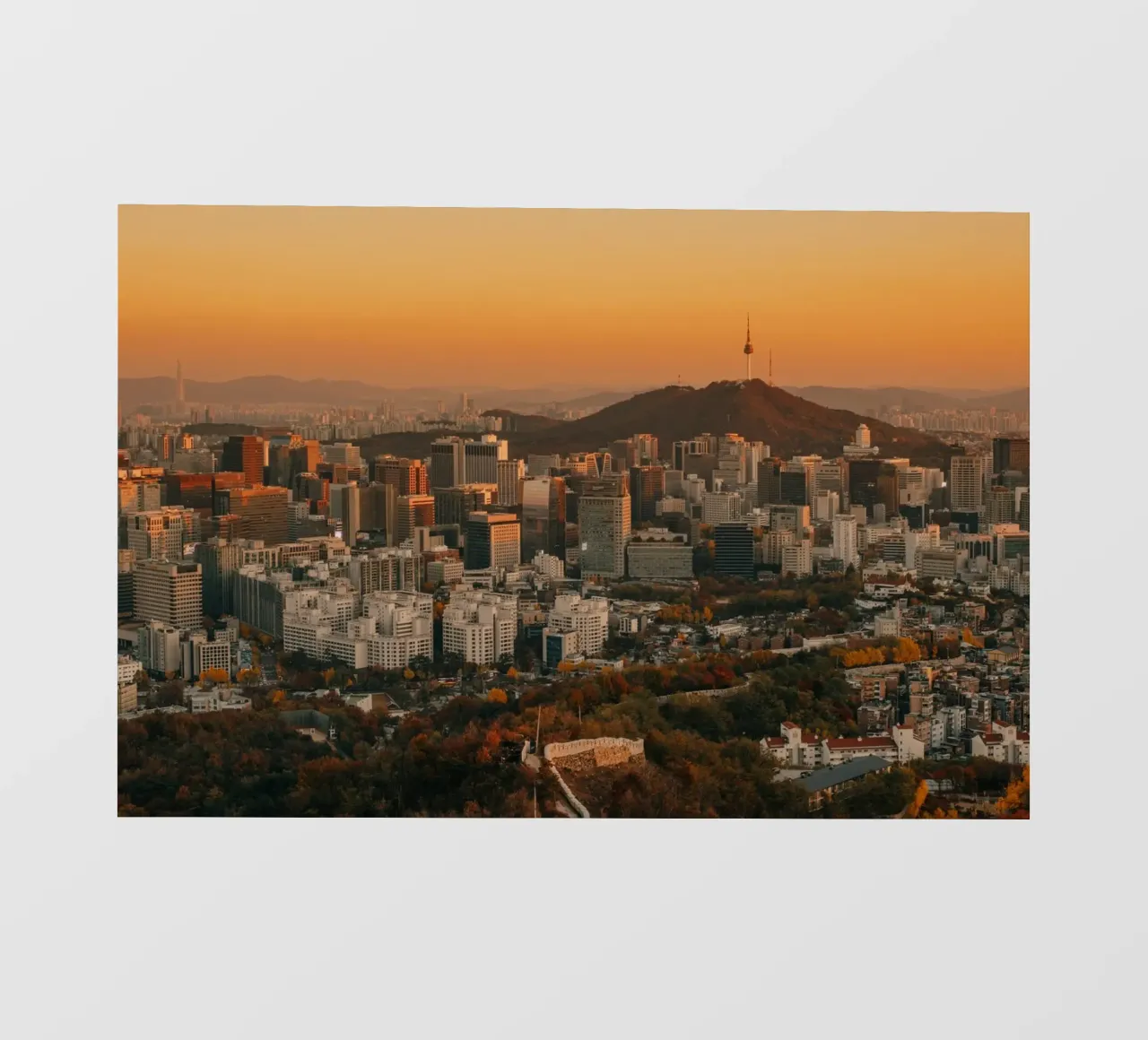 Tramonto a Seul, Corea del Sud telo in pvc da mbgraphx2