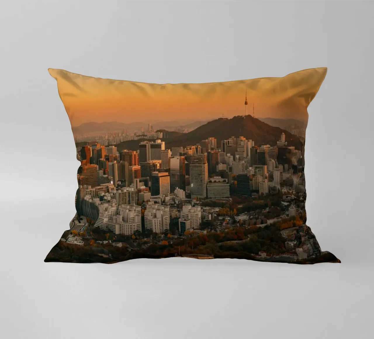 Tramonto a Seul, Corea del Sud cuscino da mbgraphx2