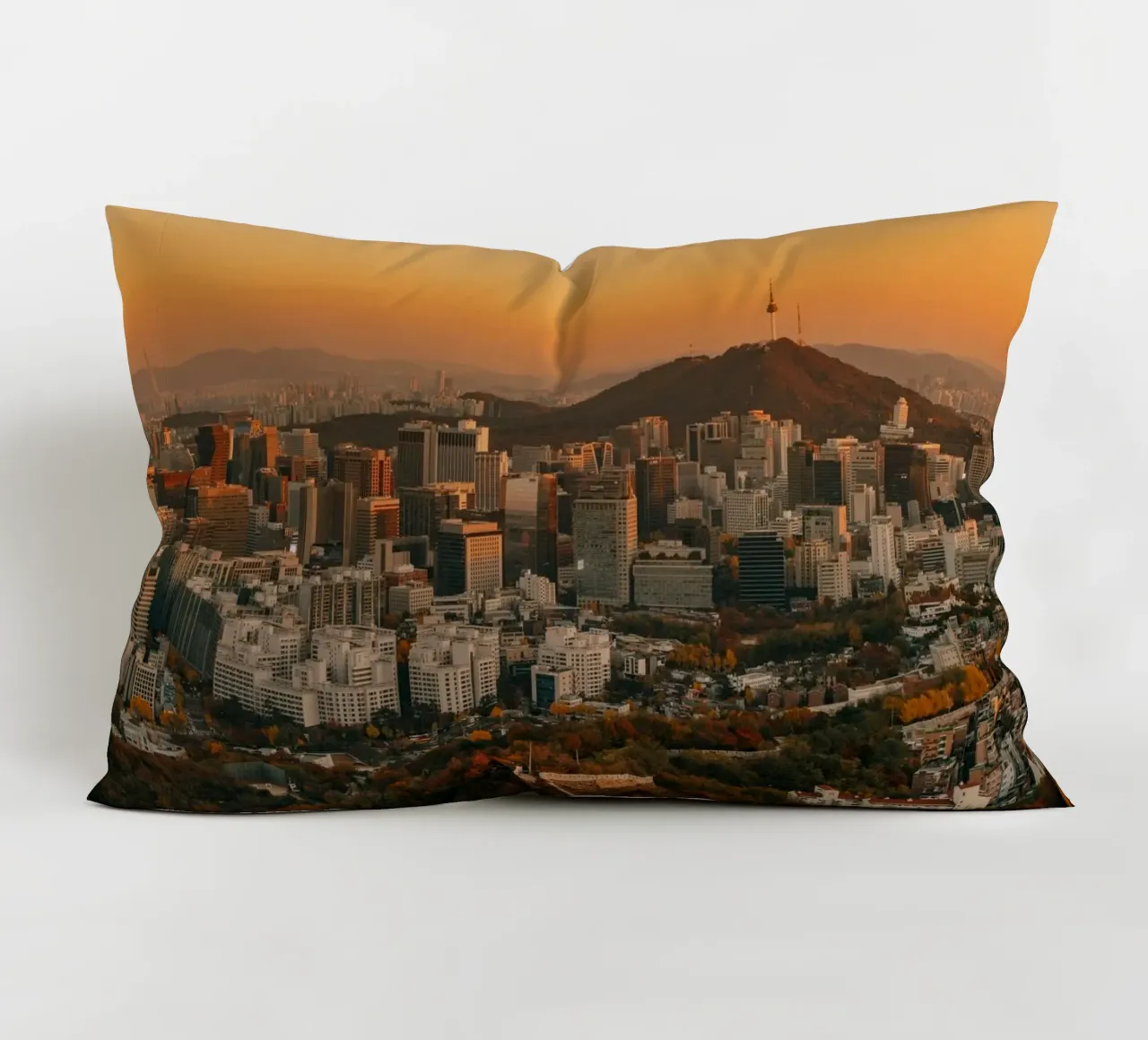 Tramonto a Seul, Corea del Sud cuscino da mbgraphx2
