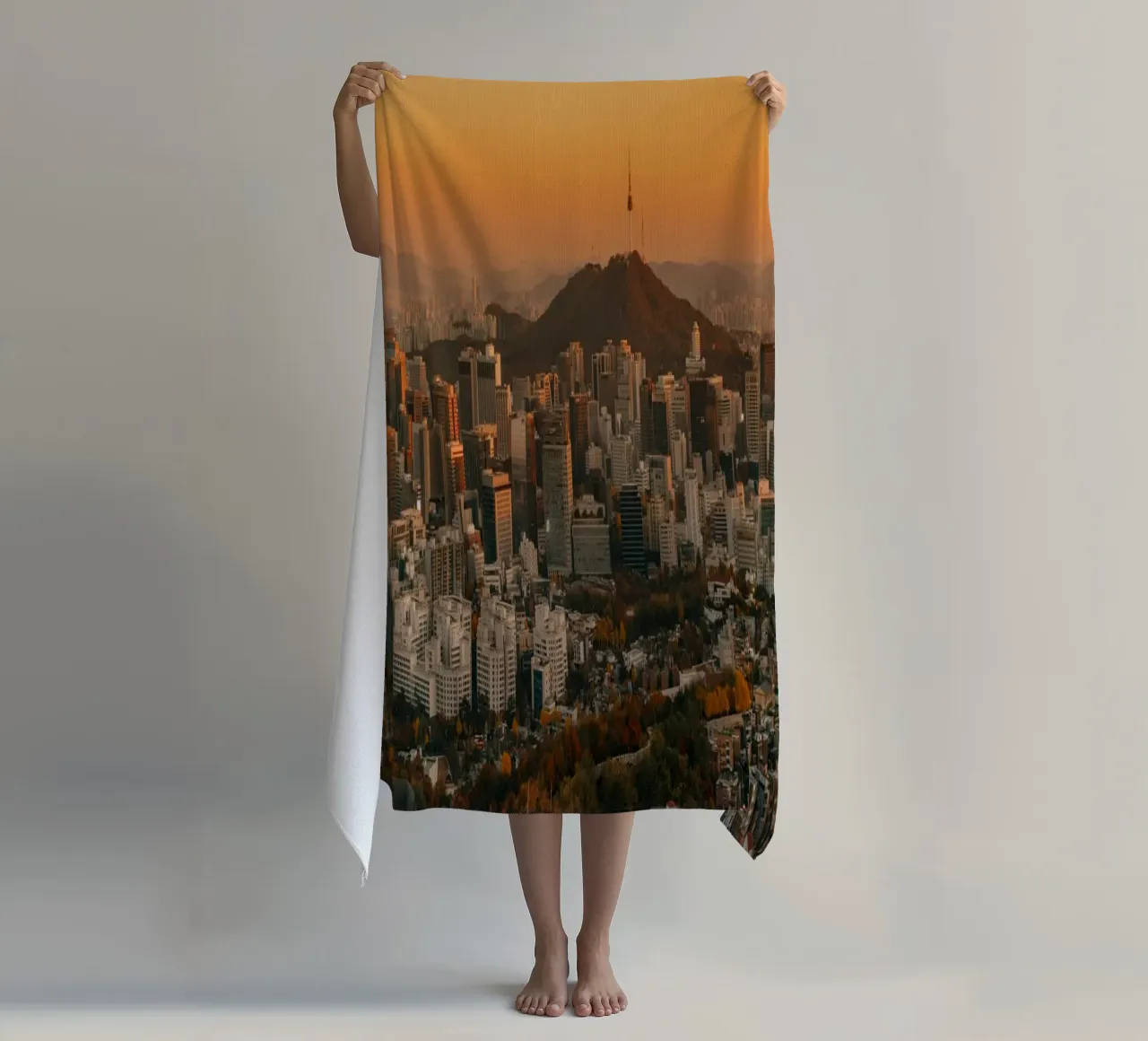 Tramonto a Seul, Corea del Sud telo mare da mbgraphx2