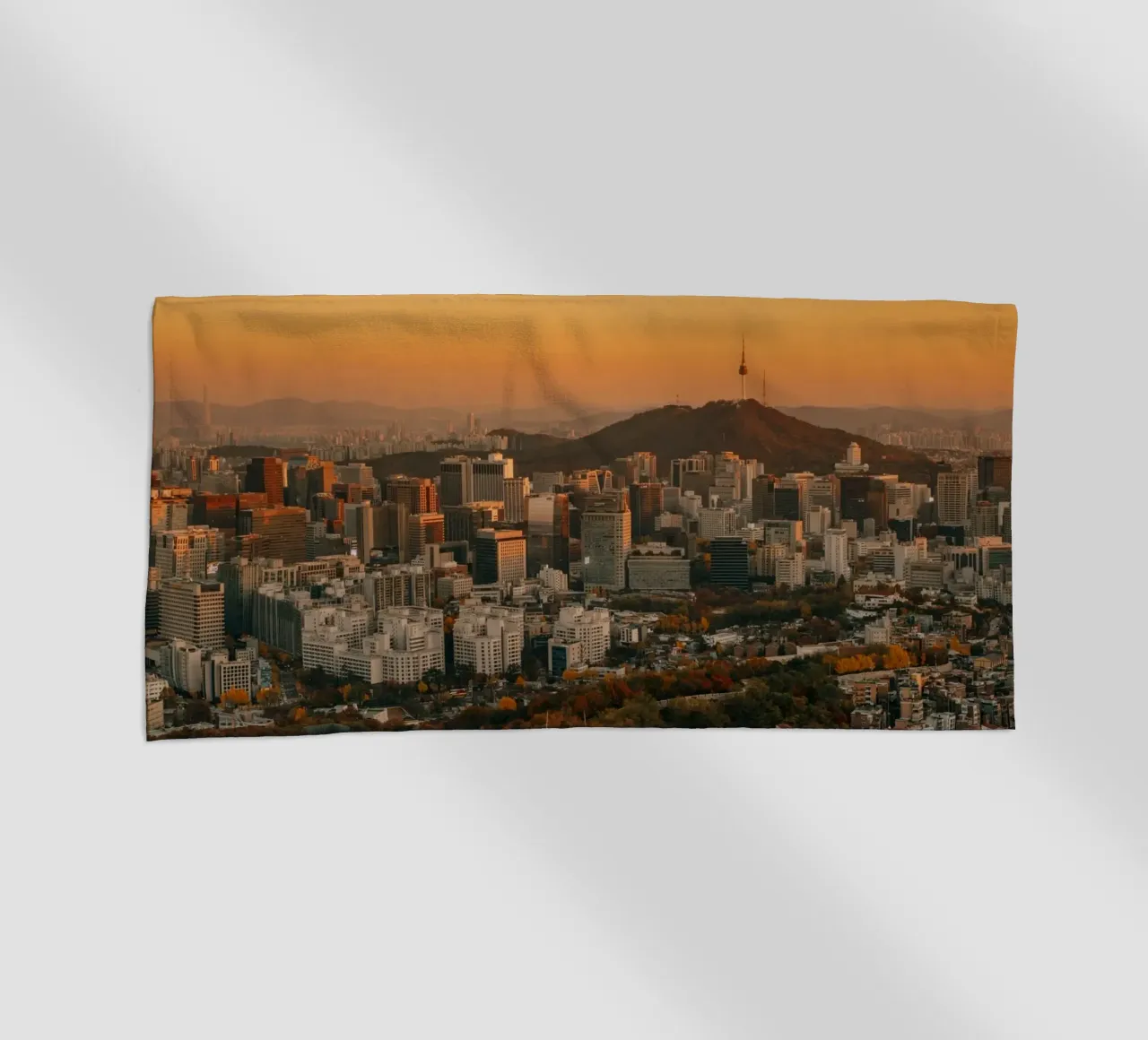 Tramonto a Seul, Corea del Sud telo mare da mbgraphx2