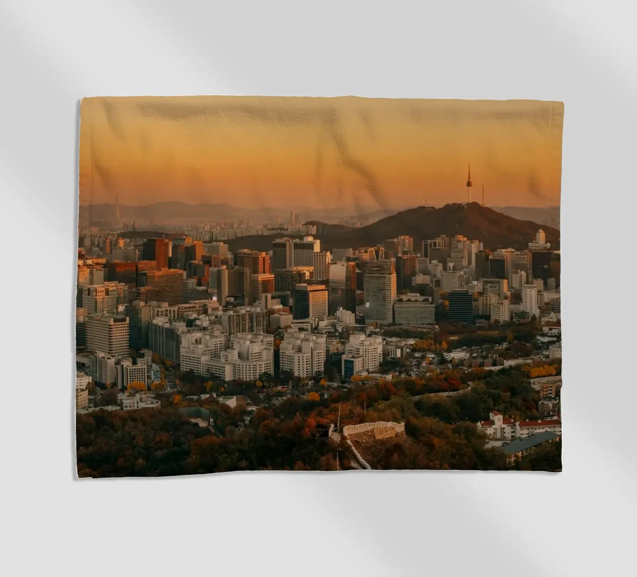 Tramonto a Seul, Corea del Sud telo mare da mbgraphx2