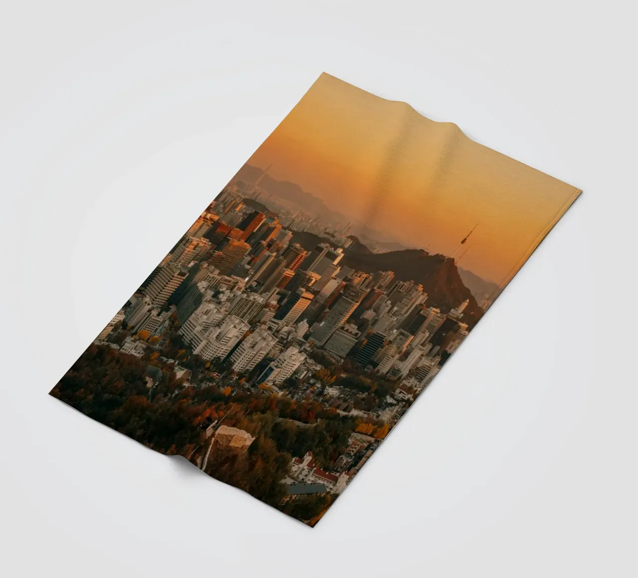 Tramonto a Seul, Corea del Sud coperta in pile da mbgraphx2