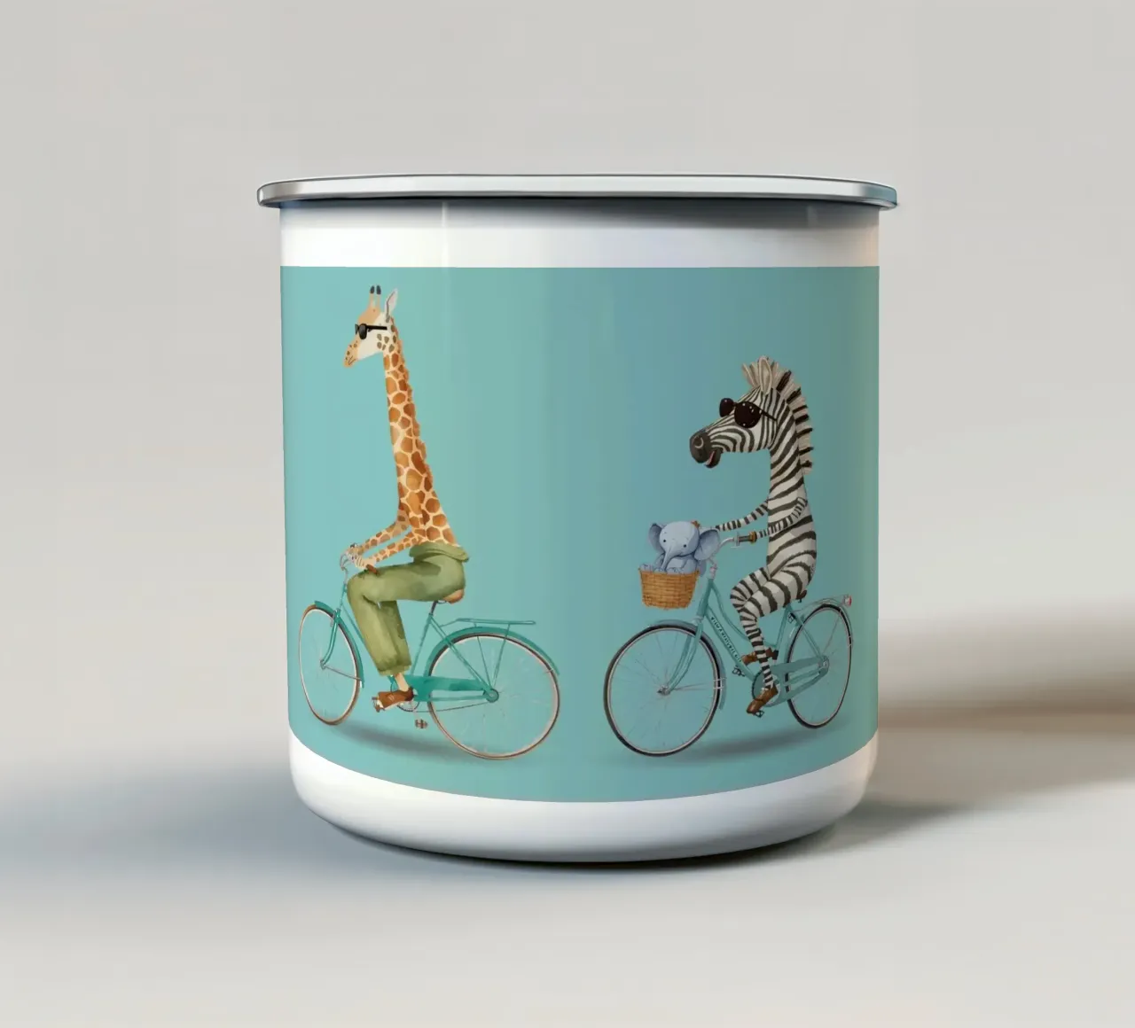 Il tragitto tazza in smalto da Doodle Dreams Art