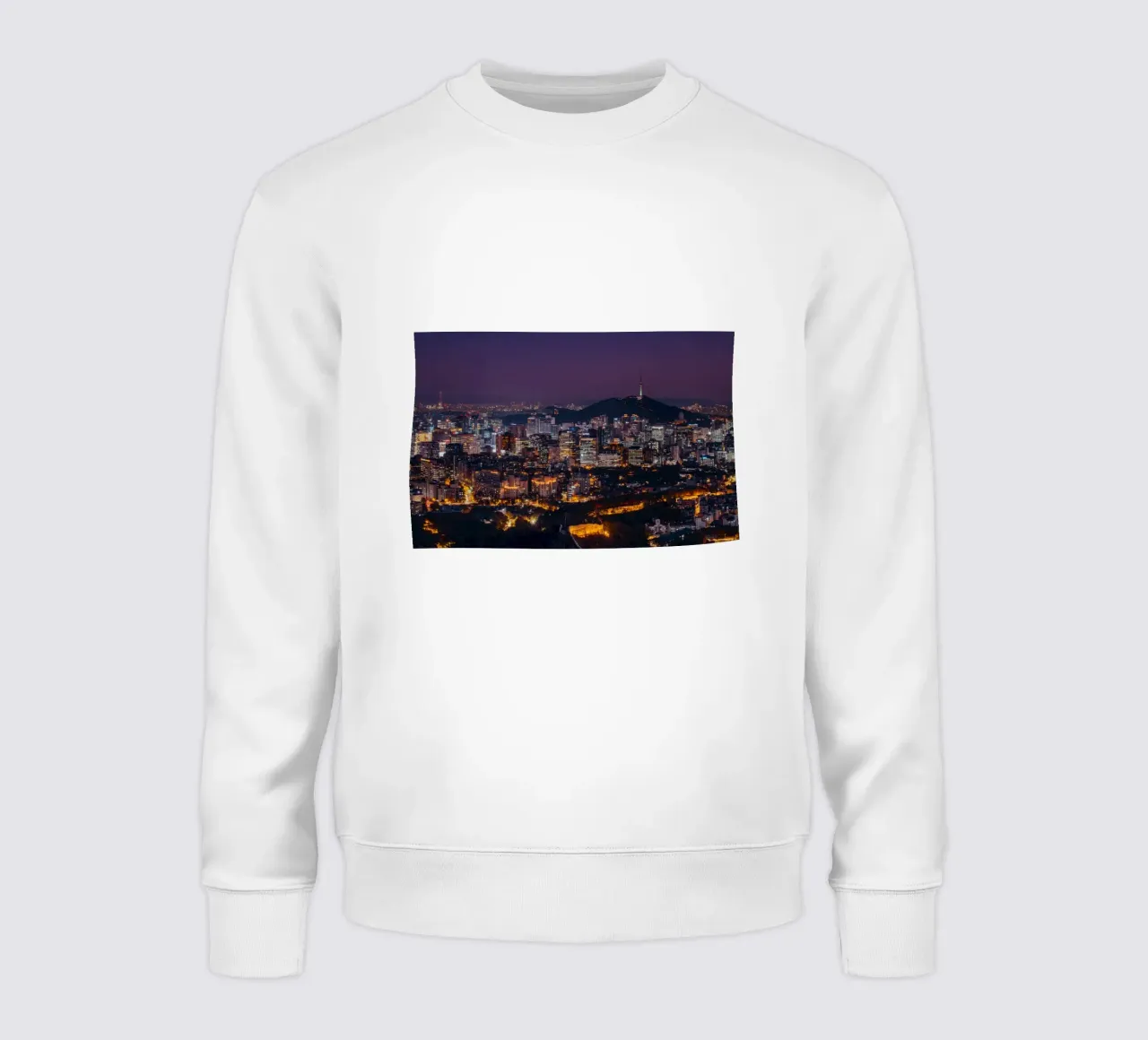 Skyline notturno della città di Seul, Corea del Sud felpa da mbgraphx2