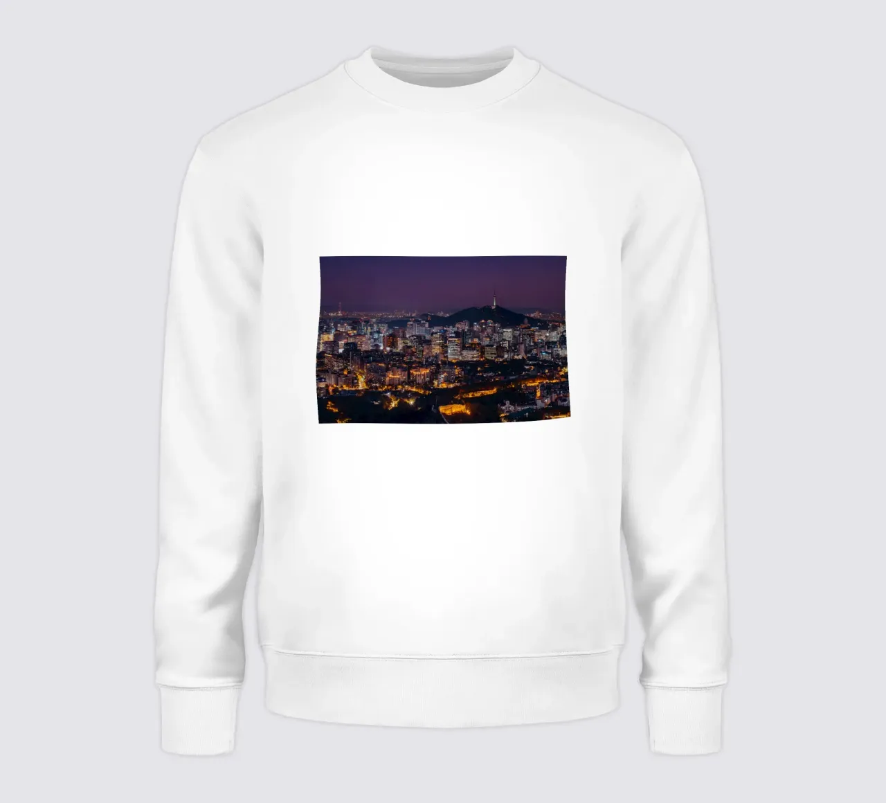 Skyline notturno della città di Seul, Corea del Sud felpa da mbgraphx2