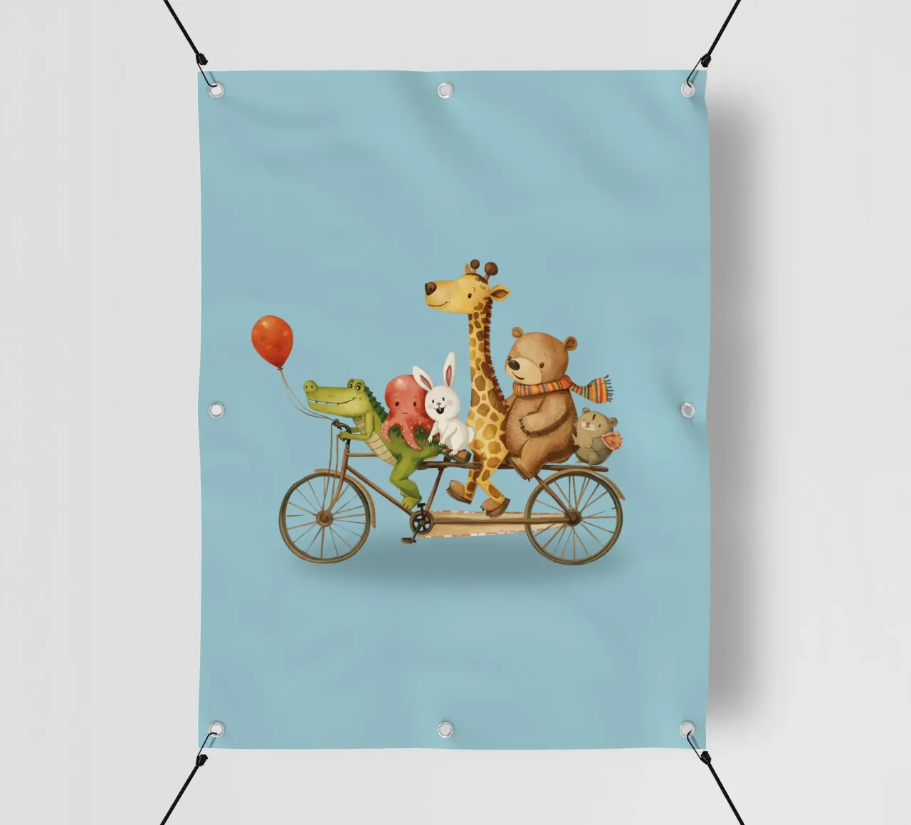 Amici a rotelle telo in pvc da Doodle Dreams Art