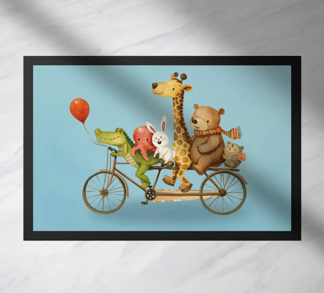 Amici a rotelle zerbino da Doodle Dreams Art