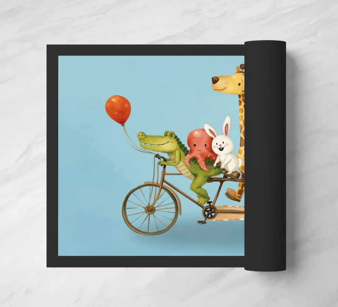 Amici a rotelle zerbino da Doodle Dreams Art