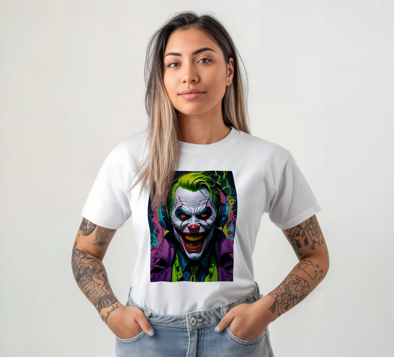 Clown in cuffia t-shirt da MakArena