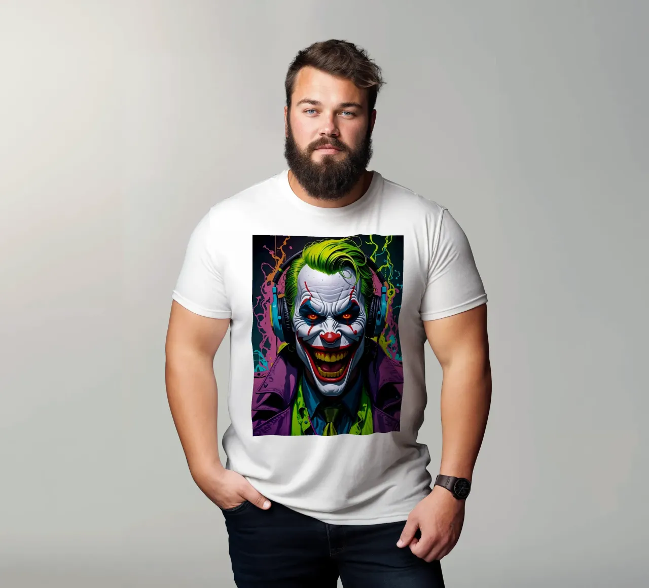Clown in cuffia t-shirt da MakArena