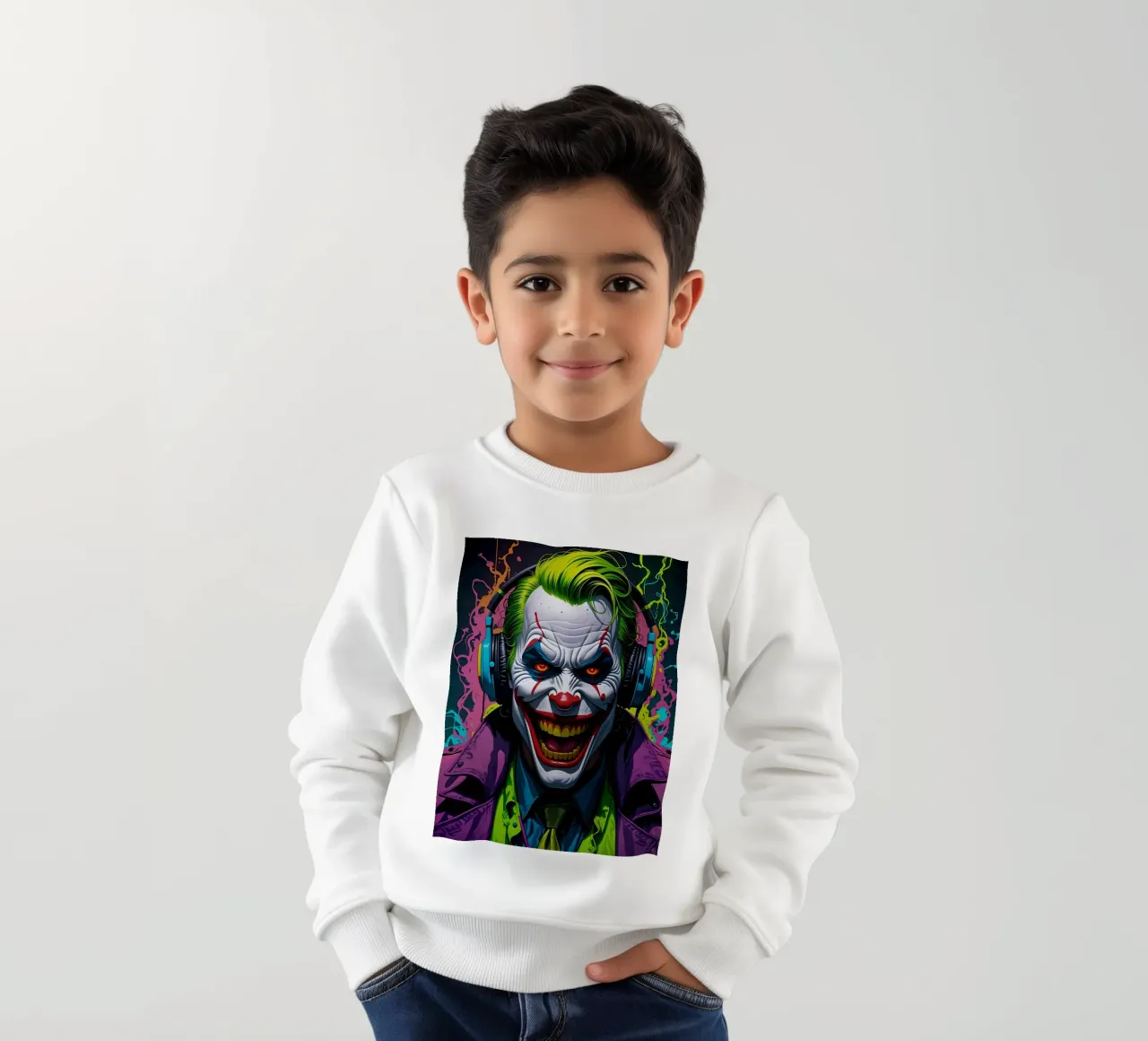 Clown in cuffia felpa bambino da MakArena