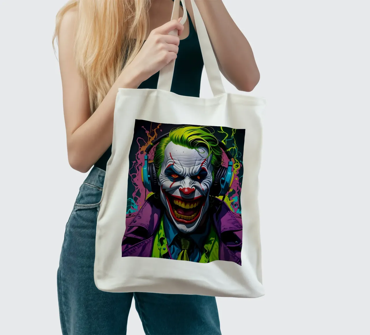 Clown in cuffia borsa in juta da MakArena