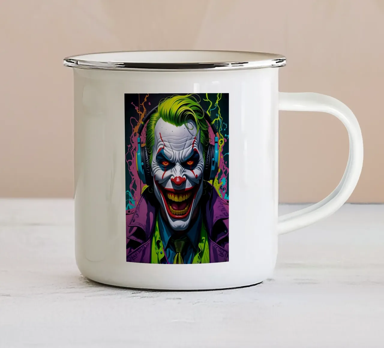 Clown in cuffia tazza in smalto da MakArena