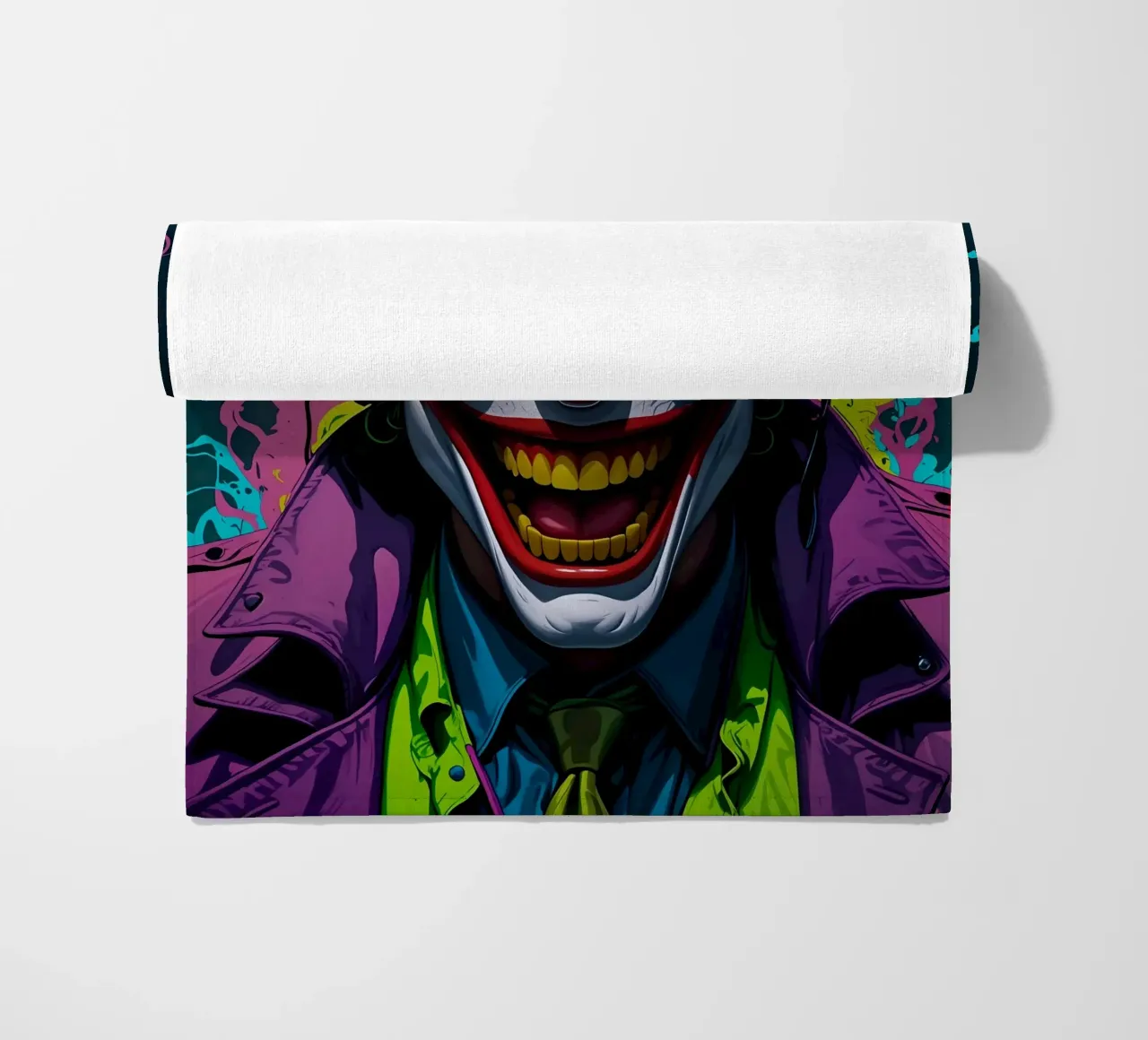 Clown in cuffia telo mare da MakArena