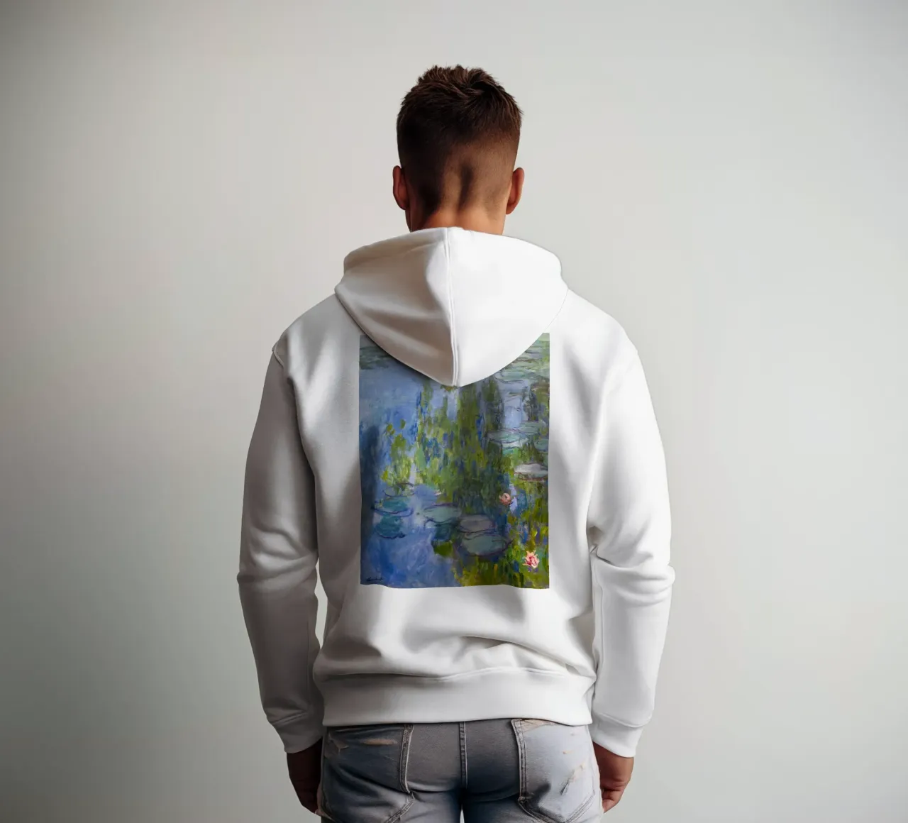 Quadro di ninfee in stile Monet felpa con cappuccio da Art in Color