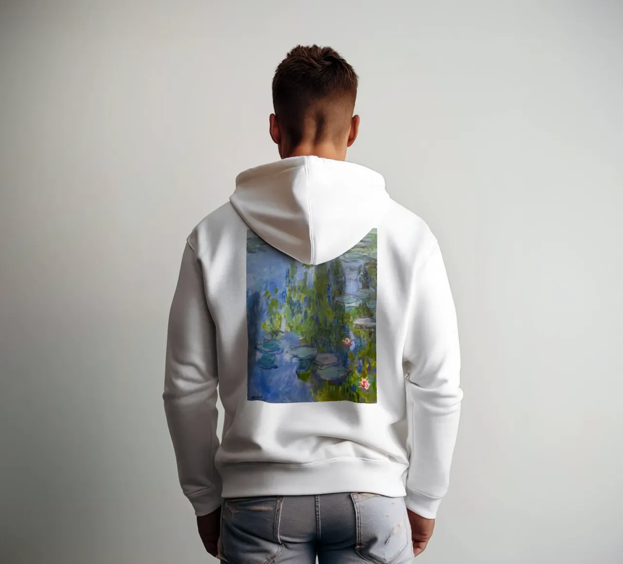 Quadro di ninfee in stile Monet felpa con cappuccio da Art in Color