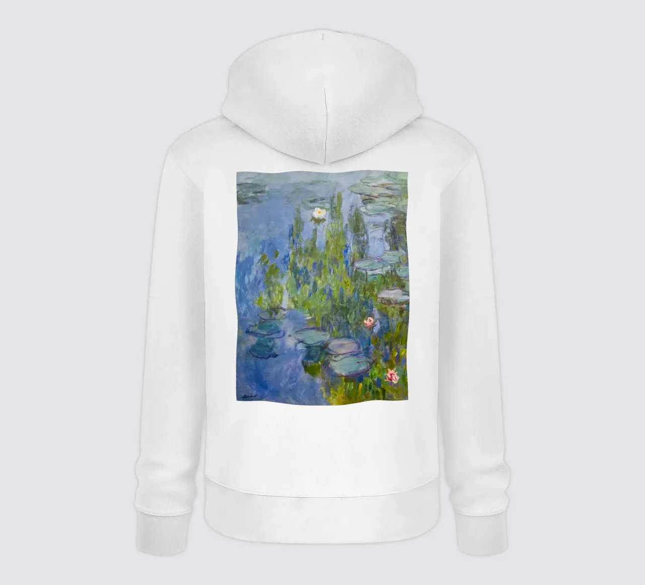Quadro di ninfee in stile Monet felpa con cappuccio da Art in Color